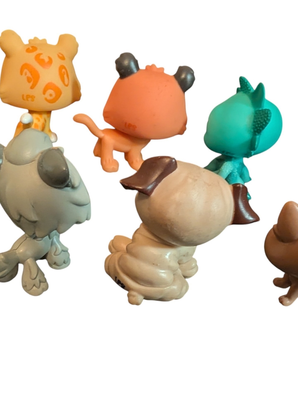 Littlest Pet Shop Lot 10 Figures LPS G7 Wolf Bulldog 1765 Fairy Armadillo 1007 - Picture 5 of 8